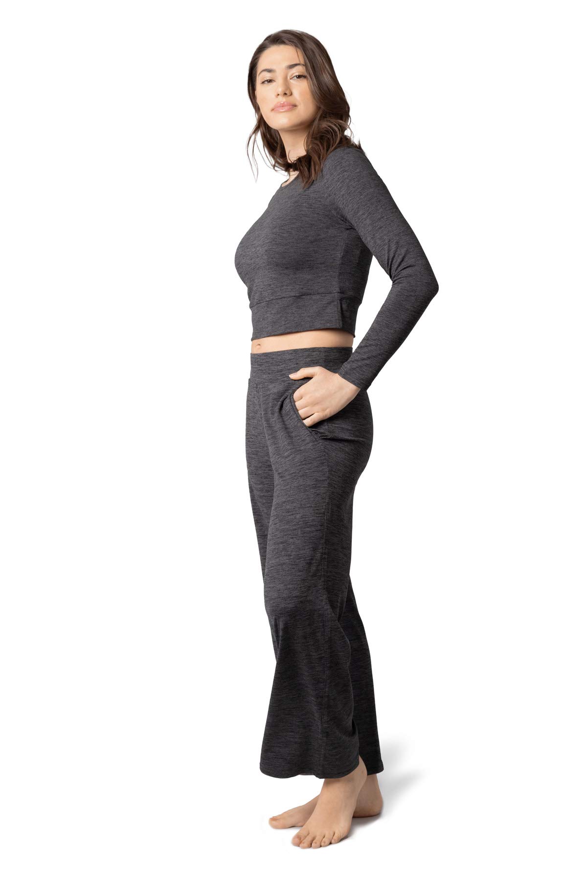 Pure & Simple Women's Knit Comfy Stretchy Pull-On Pajama Pants - Wide Leg Lounge Pants for Sleep, Yoga & Relaxation at Home