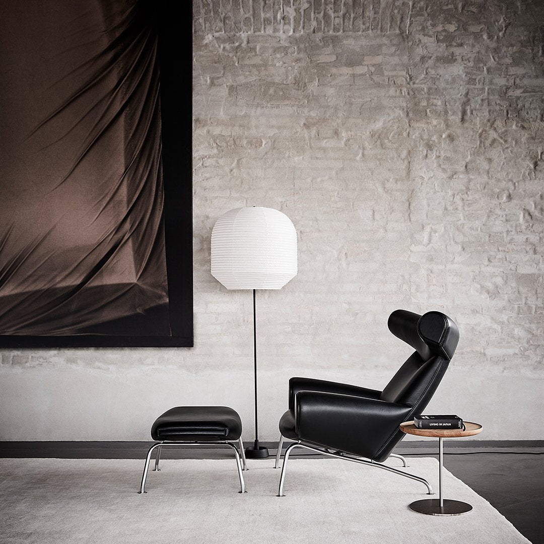 Erik Jørgensen Wegner Ox Chair - Mid Century Modern Leather Lounge Chair for Living Room, Office & Reading Nook - Scandinavian Design Replica