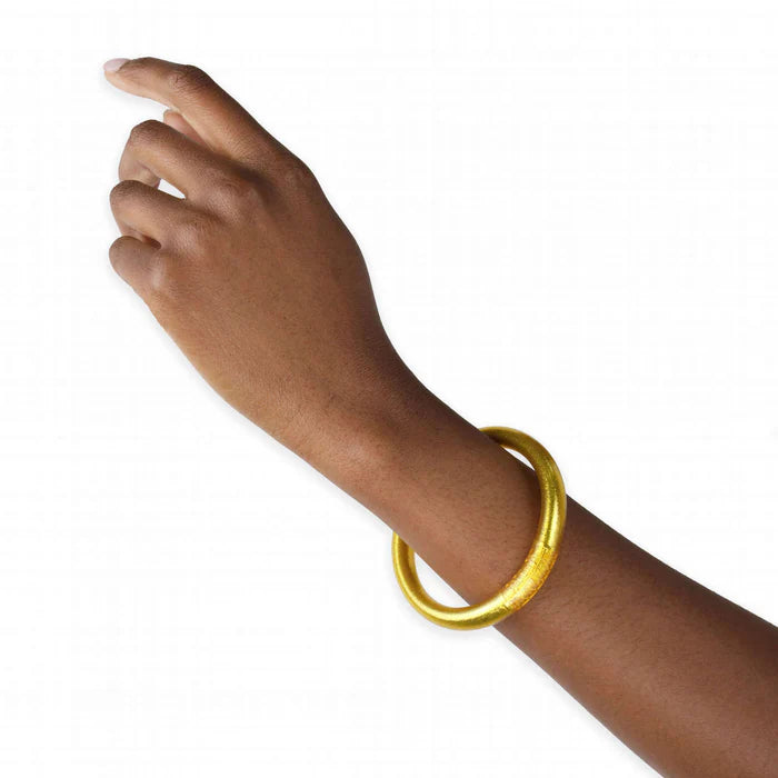BuDhaGirl Gold All Weather Bangle - Waterproof & Durable Jewelry for Women - Perfect for Swimming, Travel & Everyday Wear