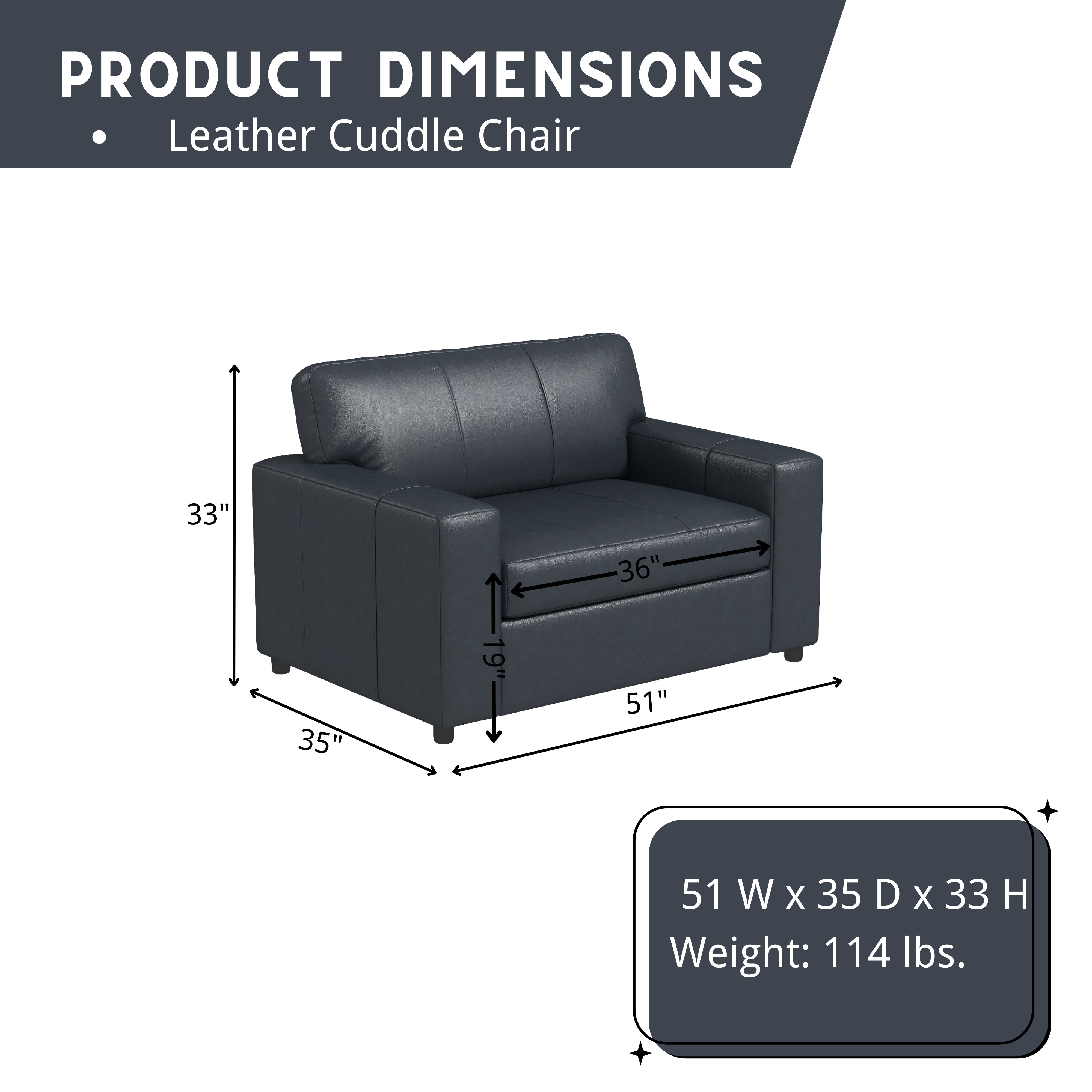 Roundhill Furniture Sakan Genuine Leather Upholstered Cutler Lounge Chair - Modern Living Room Accent Chair for Home Office & Reading Nook