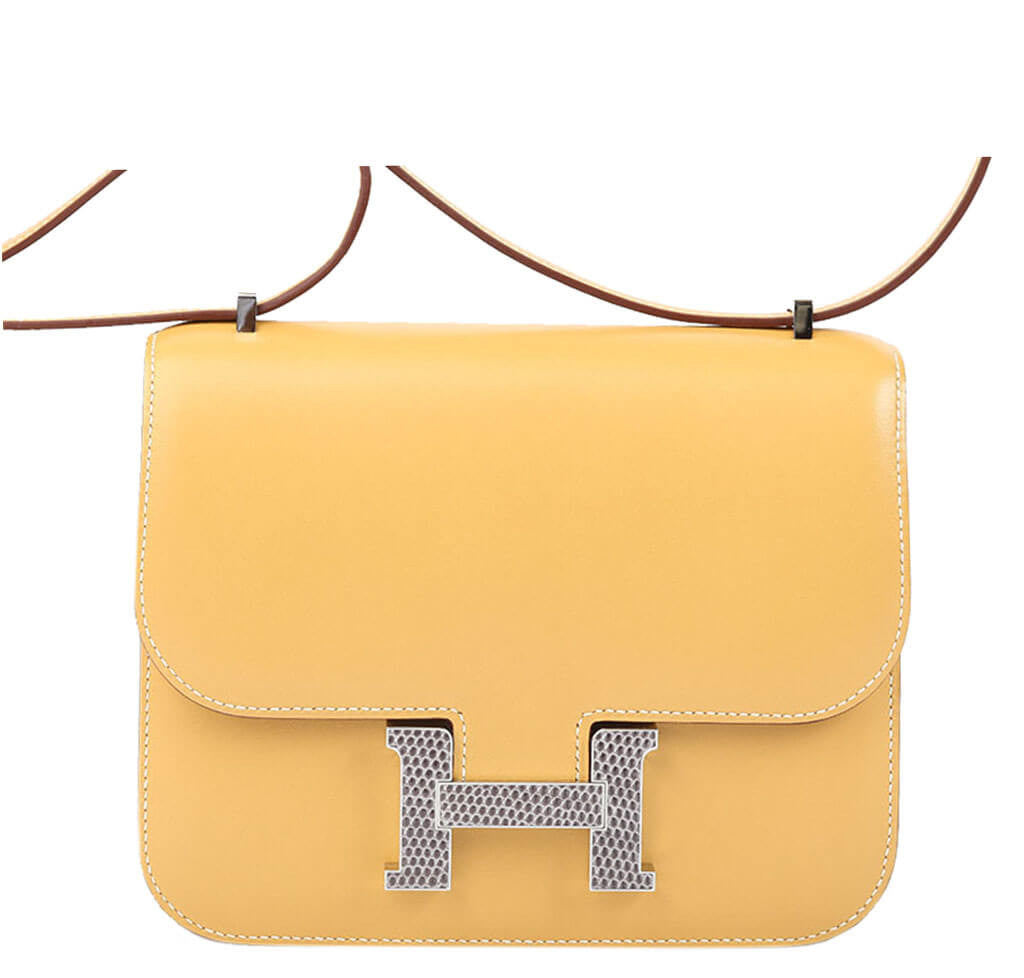Authentic Hermès Constance 18 Bag in Caramel Box Leather - Luxury Crossbody Bag for Women, Perfect for Date Night & Special Occasions