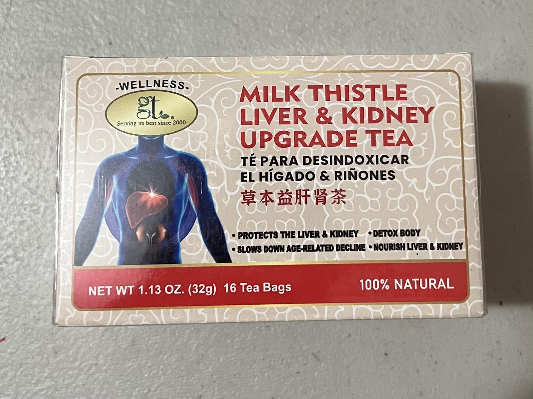 Organic Milk Thistle Tea for Liver & Kidney Detox - 20 Herbal Tea Bags | Natural Liver Cleanse & Digestive Support | Perfect for Daily Wellness & Detox Routine