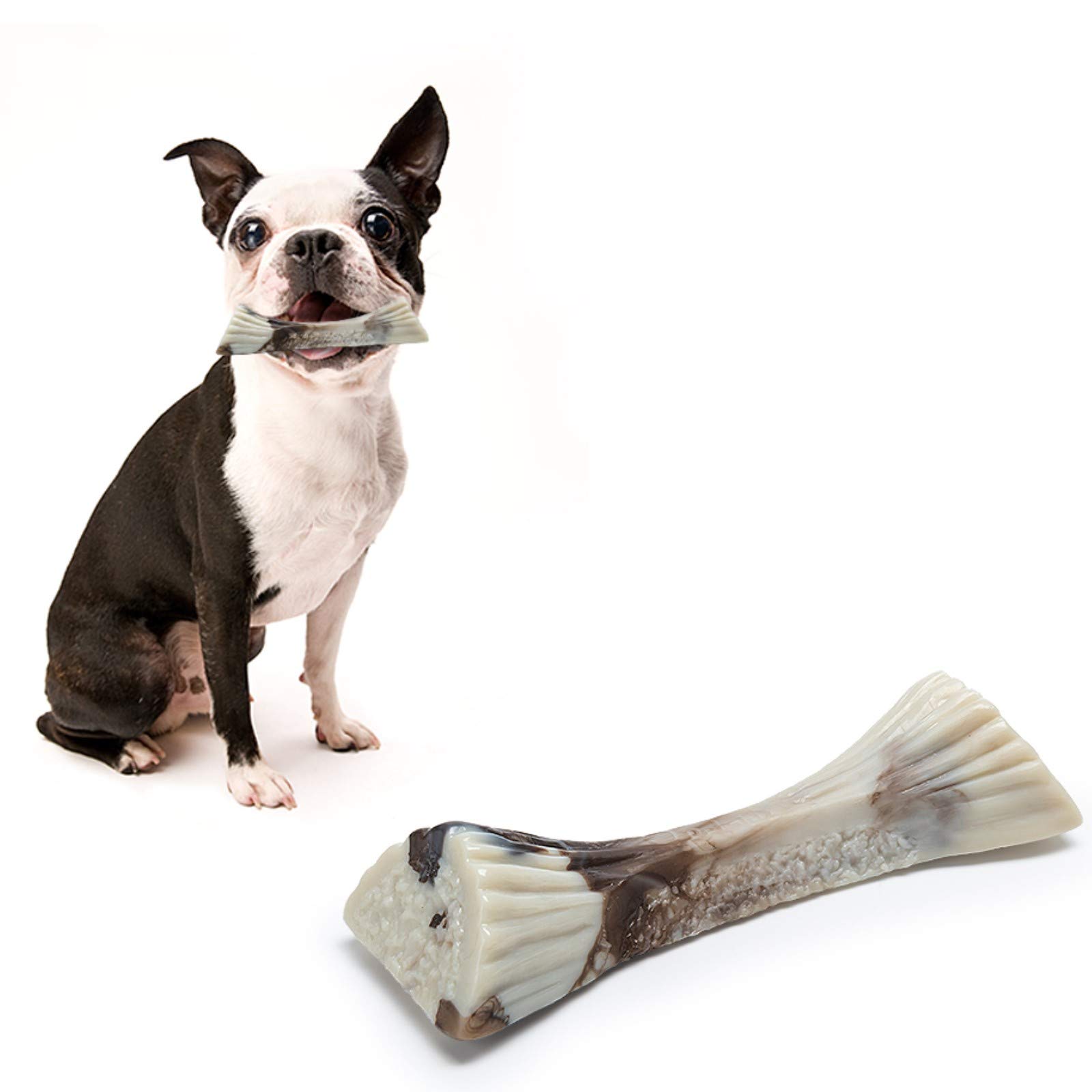 Durable Small Dog Chew Toy for Aggressive Chewers - Tough Nylon Puppy Teething Toy, Marrow Bone Shape for Small Breeds | Perfect for Teething Relief & Long-Lasting Chewing Fun