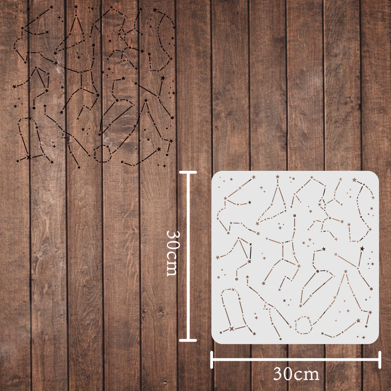 FINGERINSPIRE Constellation Art Stencils - 11.8x11.8 Inch Reusable Plastic Painting Templates for Wood, Tile, Wall & Fabric - Perfect for DIY Home Decor, Kids Crafts & Celestial-Themed Projects