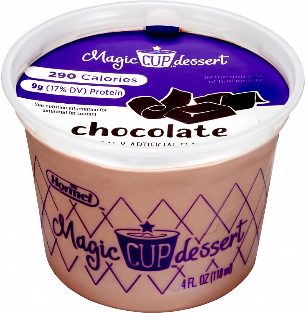 Magic Cup Fortified Nutrition Chocolate Snack - 4oz (48 Count Case) | High Protein Energy Boost for Kids & Adults | Perfect for School Lunches, Office Snacks & On-the-Go Nutrition