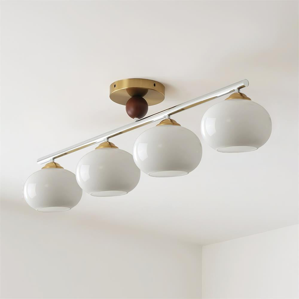 Orley Modern Glass Ceiling Light Fixture - Elegant LED Chandelier for Living Room, Bedroom, Dining Room & Kitchen Lighting