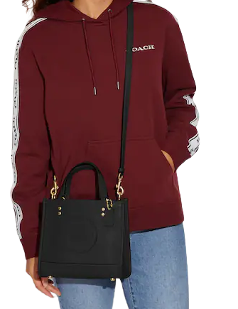 Coach Dempsey Tote 22 Crossbody Bag with Signature Patch - Stylish Leather Handbag for Women, Perfect for Work, Travel & Everyday Use