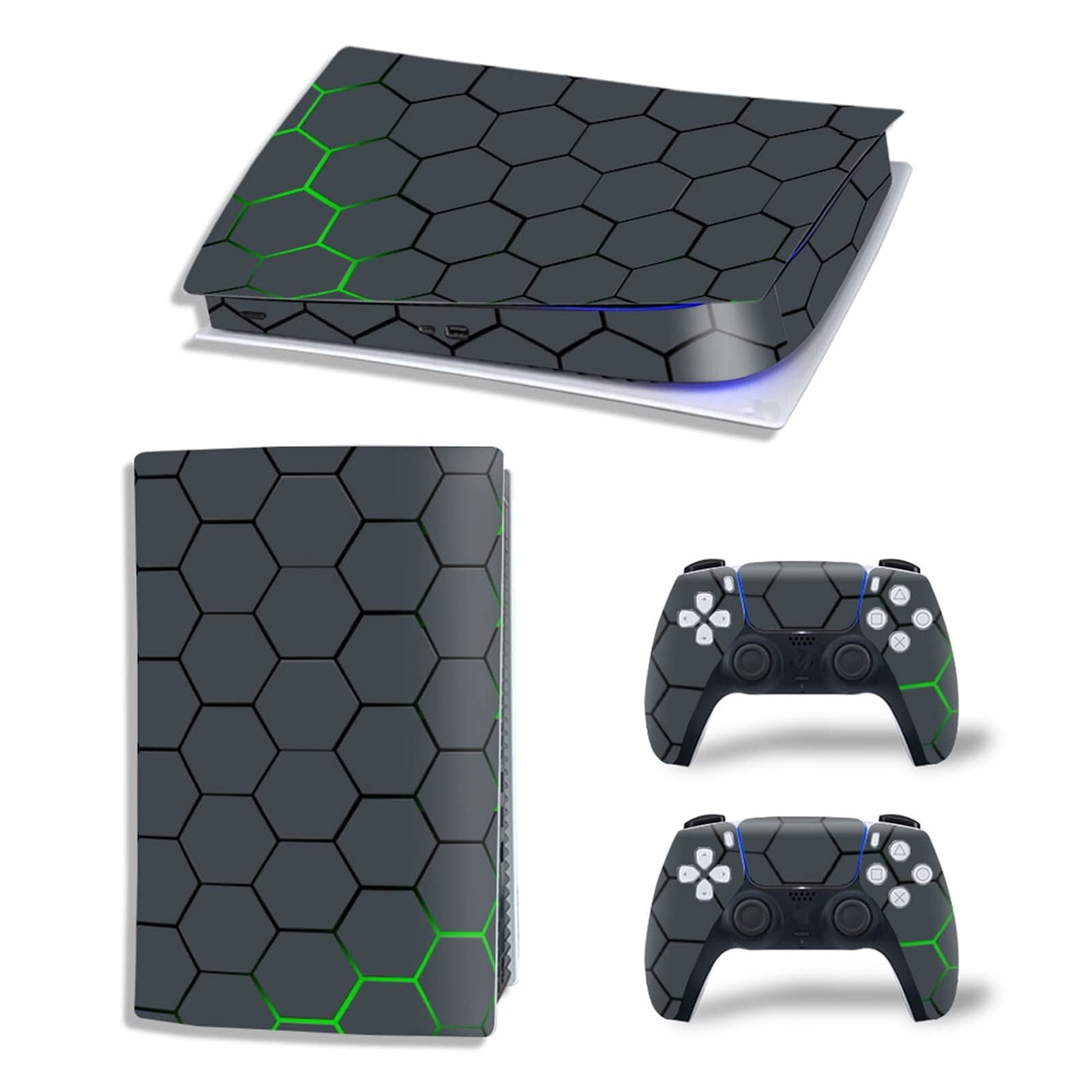Anime Console Vinyl Skin Decal for PS5 Digital Edition - Scratch-Resistant, Bubble-Free Protection Cover for 2 Controllers - Perfect for Gaming Setups & Anime-Themed Rooms