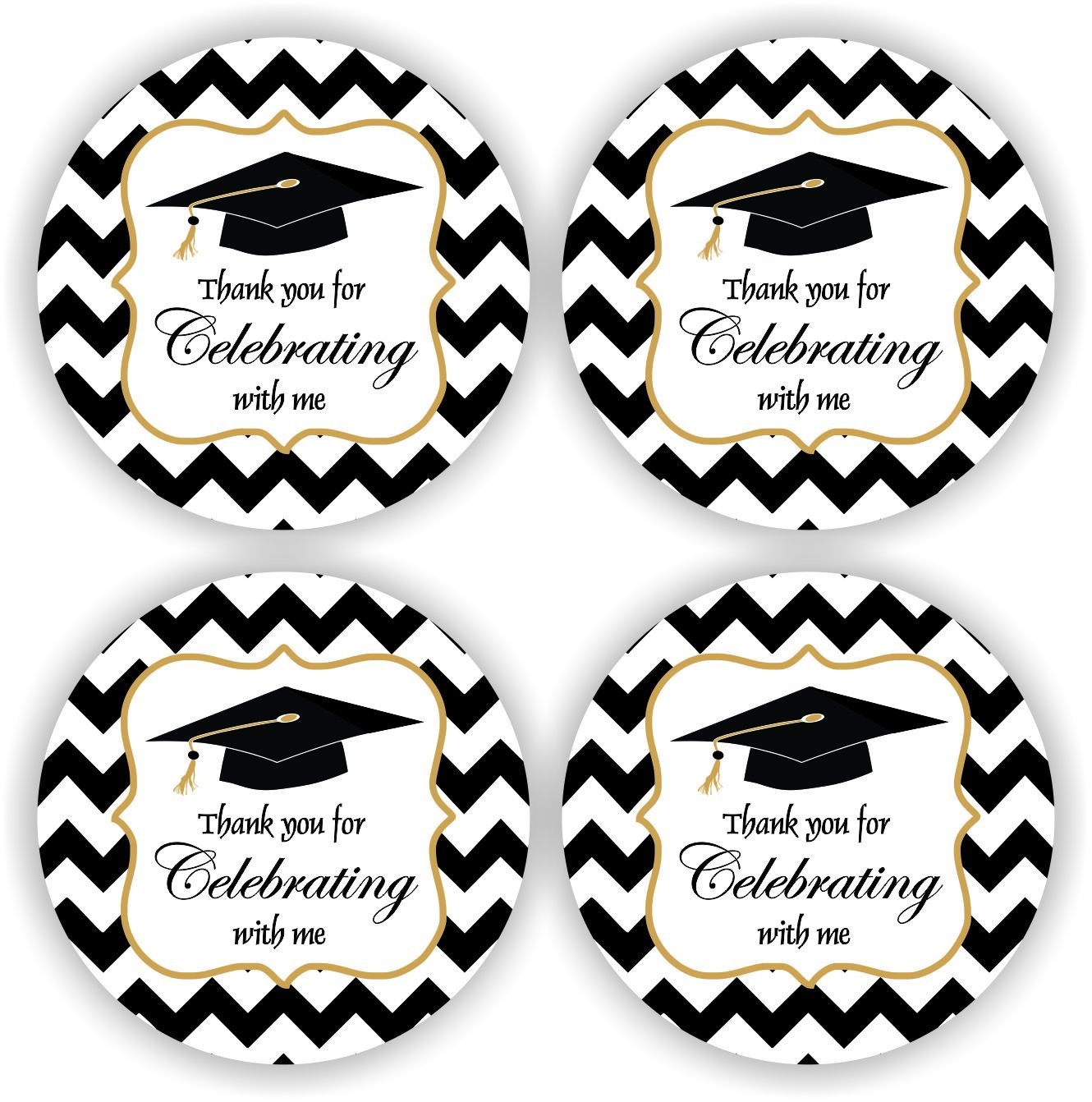 Philly Art & Crafts Graduation Stickers - 40-Pack DIY Labels for Graduation Favors, Party Decor & Scrapbooking - Perfect for Graduation Gifts, Invitations & Keepsakes