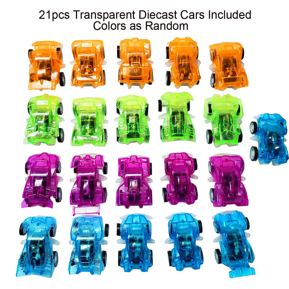42 Pcs Pull Back Vehicles Mini Car Toys - Friction Powered Racing Cars for Kids, Bulk Party Favors for Toddlers Boys & Girls (Random Colors) | Birthday Gifts, Classroom Prizes, Goodie Bag Fillers
