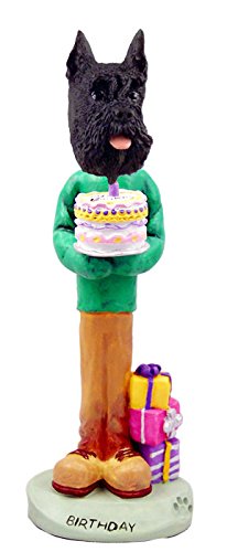 Black Schnauzer Dog Birthday Collectible Figurine - Perfect for Pet Lovers, Birthday Gifts & Home Decor