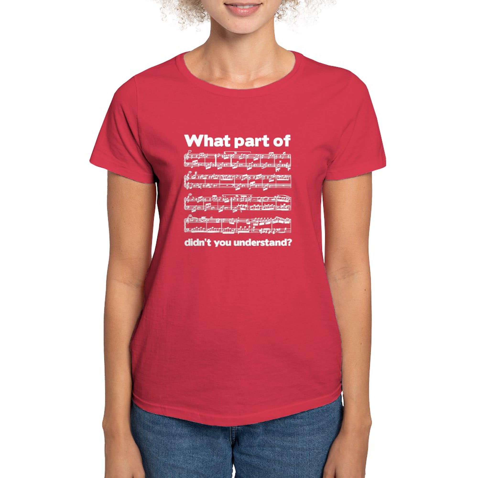 Partiture Women's Dark Cotton T-Shirt - Comfortable & Stylish Casual Tee for Music Lovers | Perfect for Concerts, Gifts & Everyday Wear