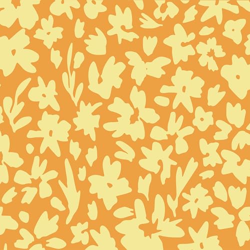 Sketched Floral Tangerine