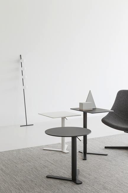 Yo Round Adjustable Height Side Table by Lapalma - Modern Nesting End Table for Living Room, Bedroom & Office - Versatile Coffee Table with Smooth 360° Rotation