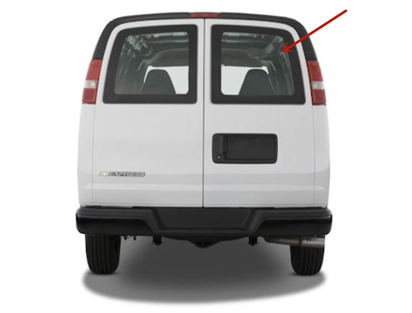 Replacement Movable Back Window Glass Passenger Right Side for Chevrolet Express/GMC Savana 1996-2002 Models - Perfect for Rear Visibility & Ventilation in Vans