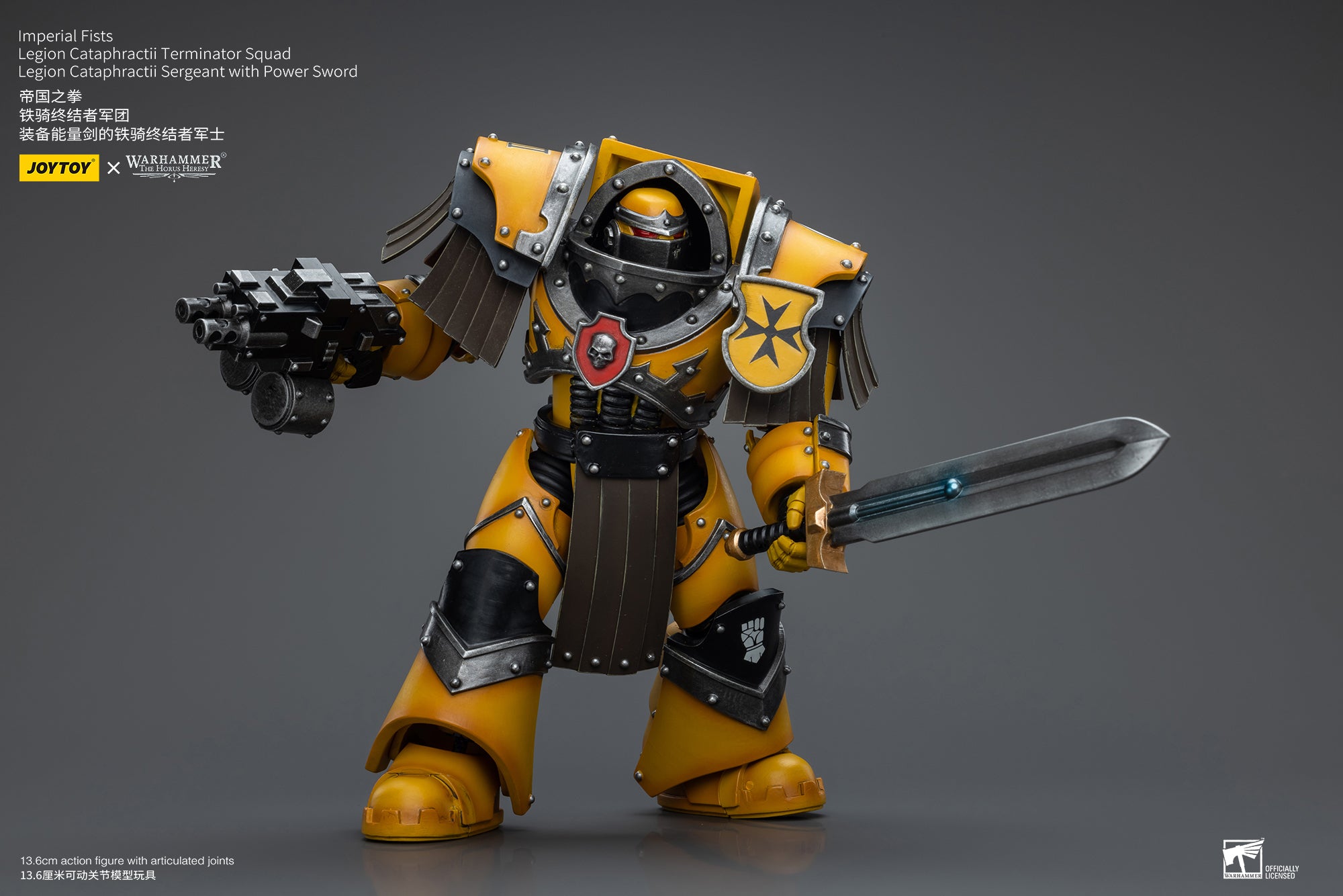1/18 Scale JOYTOY Warhammer The Horus Heresy Imperial Fists Legion Cataphractii Terminator Squad Action Figures - Perfect for Collectors, Wargaming & Display