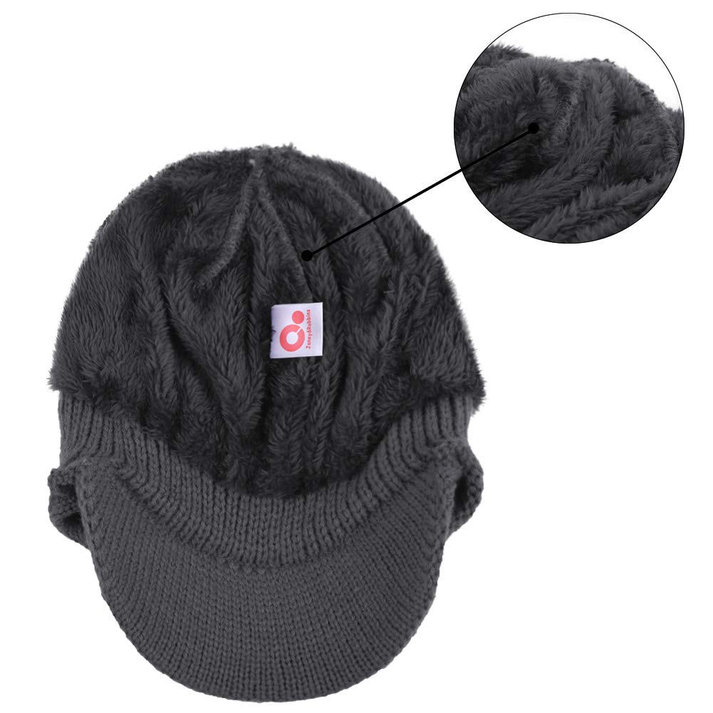 FORDALLIO Winter Ear Warmer Beanie Hat with Ear Flaps & Knitted Brim - Warm Trapper Hat for Men & Women - Perfect for Skiing, Snowboarding & Cold Weather Outdoor Activities