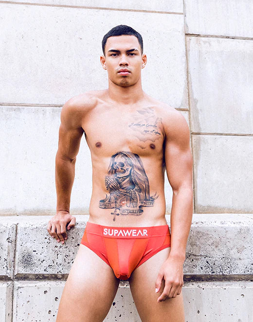 Supawear Vortex Brief - Ultra Soft Men's Underwear in Cranberry Red - Perfect for Gym, Workout & Everyday Comfort