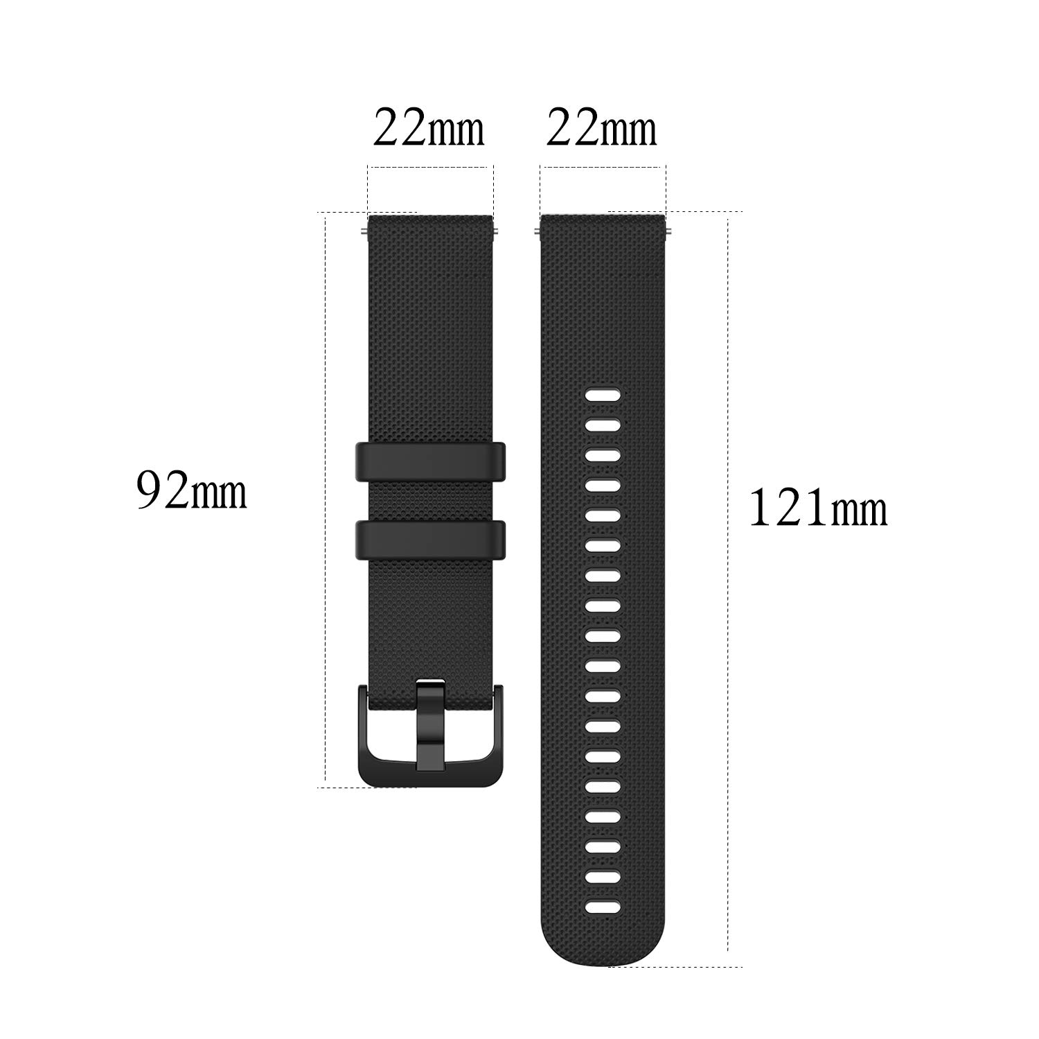 RuenTech Soft Silicone Quick Release Watch Band - Compatible with Military Smart Watch K22 | Durable Replacement Strap for Outdoor, Fitness & Tactical Use
