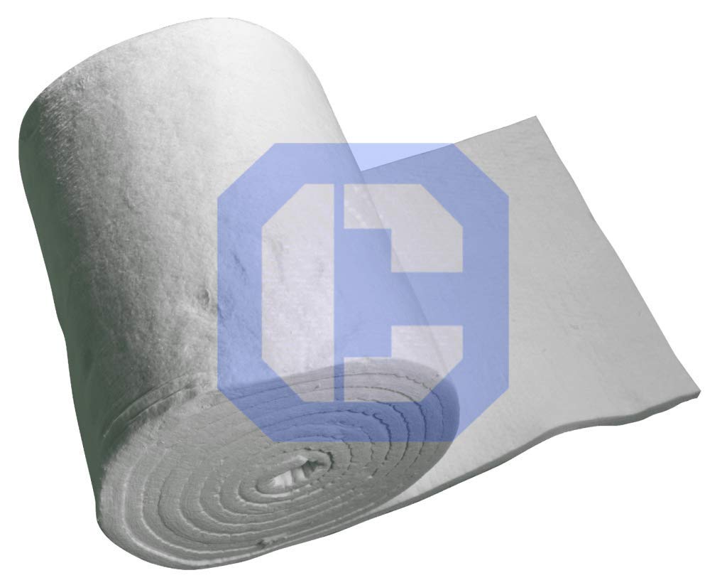 High-Temperature Ceramic Fiber Insulation Roll - 2300°F Fireproof, 8LB Density, 2