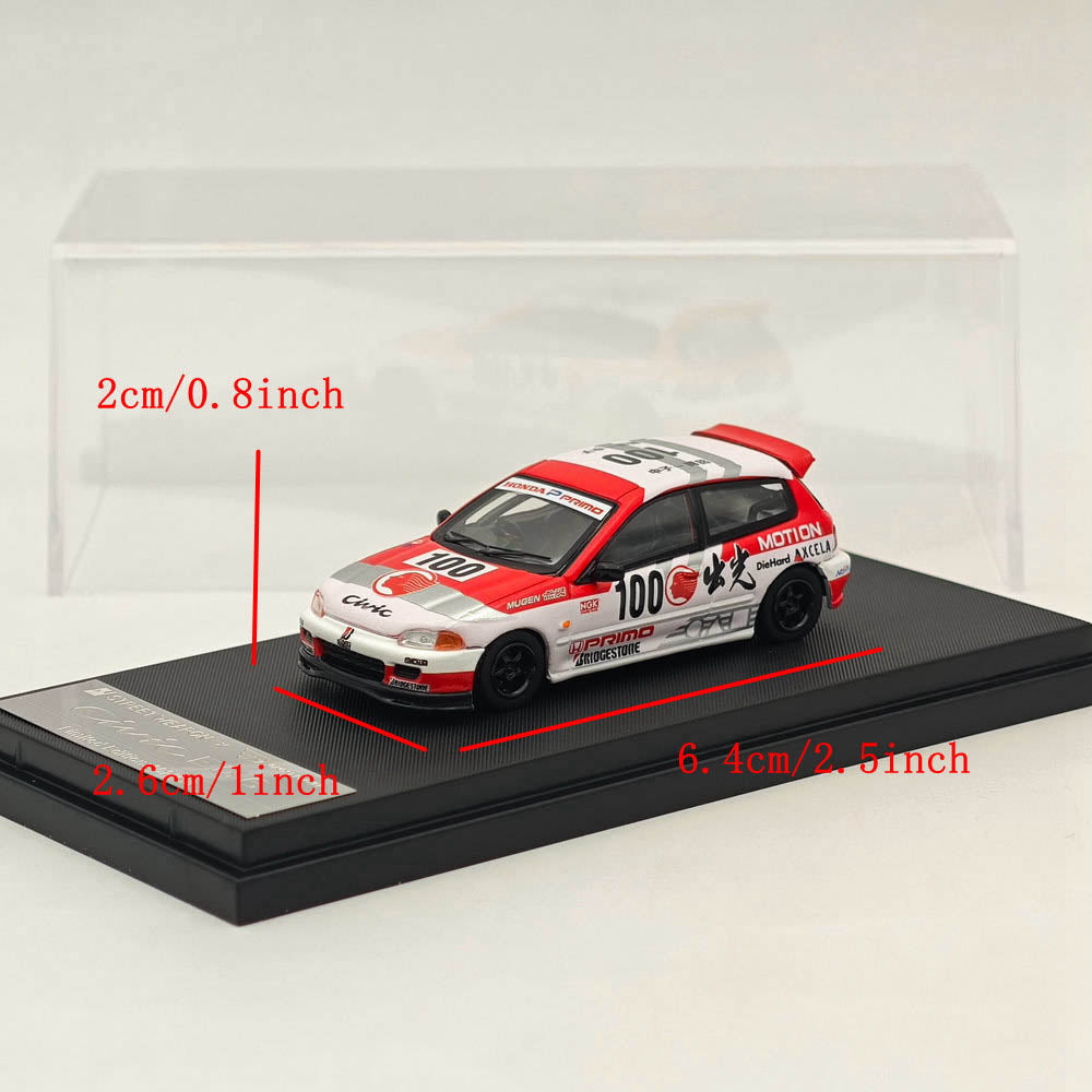 1/64 Scale Honda Civic EG6 Diecast Model Car - Limited Edition Idemitsu Livery, Street Weapon Series, Collectible Toy for Car Enthusiasts - Perfect for Display, Gifts, and Racing Scenes