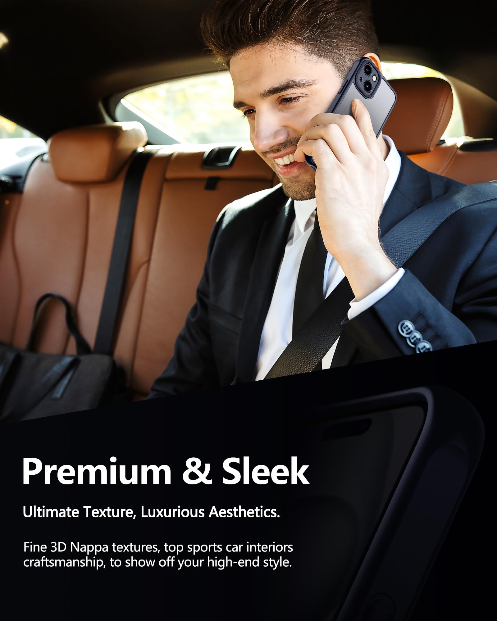 Premium iPhone 15 Plus Case with Full Camera Protection - Includes 2X Tempered Glass Screen Protectors, Anti-Slip Matte Finish, Shockproof Slim Design for Men & Women (Black) - Perfect for Daily Use, Travel & Outdoor Activities