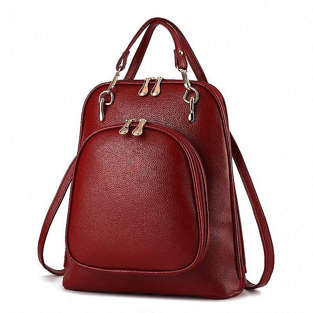Anti-Theft Women's Travel Backpack with Zipper - Stylish Burgundy Shoulder Bag for Commuting, Hiking & Daily Use