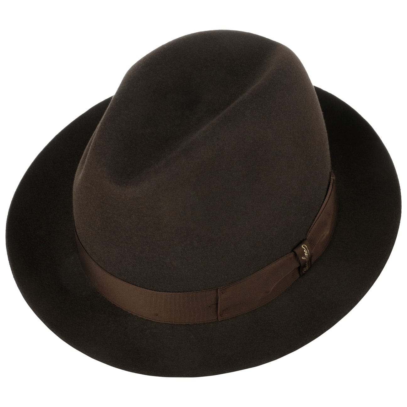 Borsalino Georgio Fur Felt Hat for Men - Classic Winter Fedora with Wide Brim - Perfect for Outdoor Events, Weddings & Cold Weather Fashion