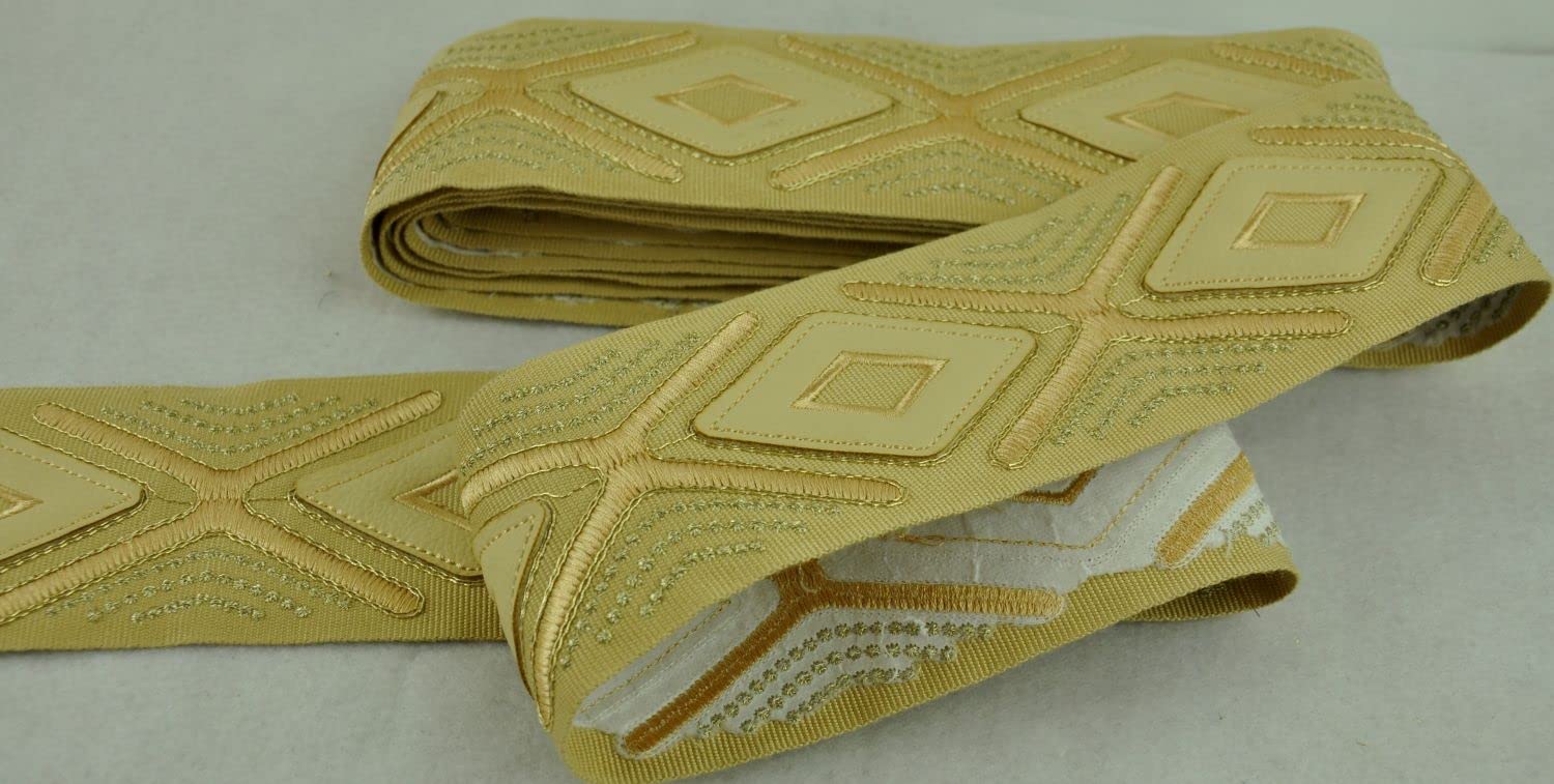 Belagio Enterprises Decorative Beaded Tape - Gold Beaded Trim for DIY Crafts, Home Decor, and Clothing Embellishment (25-Piece Set) - Perfect for Wedding Decor, Scrapbooking & Costume Design