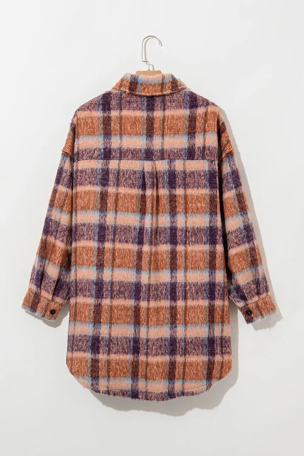 Plus Size Plaid Collared Long Sleeve Jacket for Women - Stylish Fall & Winter Outerwear for Work, Dating & Casual Outfits