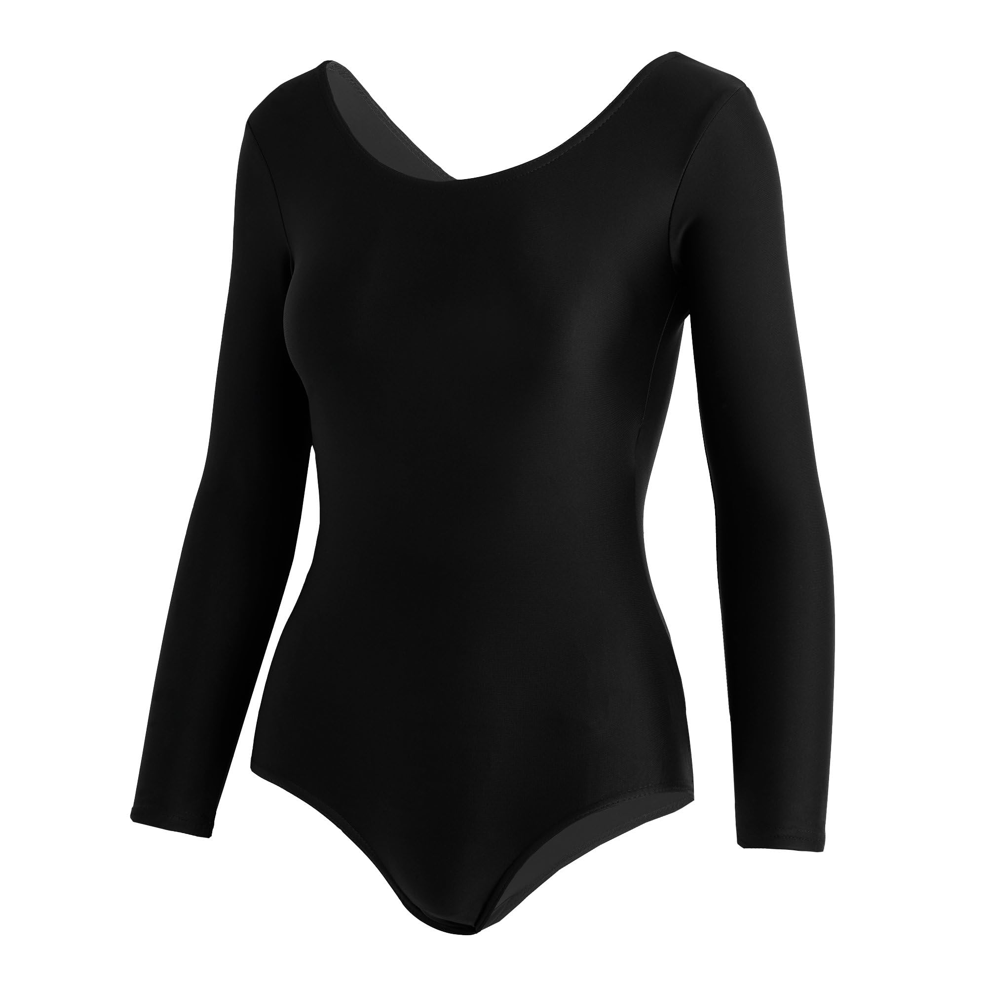 Women's Long Sleeve Dance Leotard for Ballet, Jazz & Contemporary - Stretchable Performance Leotard for Dance Classes, Recitals & Stage Performances