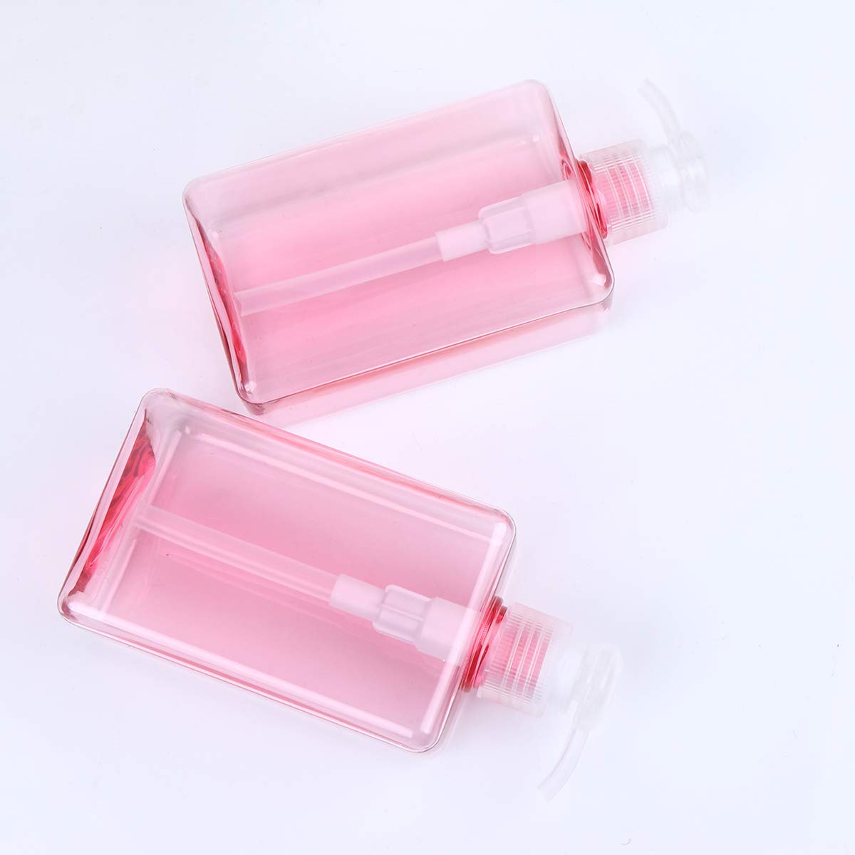 2 Pack Clear Empty Cosmetic Bottles with Pump - Travel Size Refillable Containers for Lotion, Shampoo, Hand Soap & Toiletries | Perfect for Makeup, Skincare & Travel Essentials