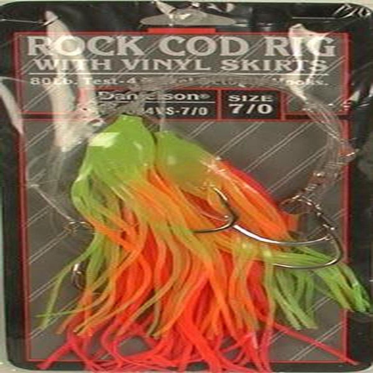 Danielson Rock Cod Rig - 2 Drop Saltwater Fishing Lure for Rockfish & Lingcod | Perfect for Deep Sea Fishing & Ocean Angling