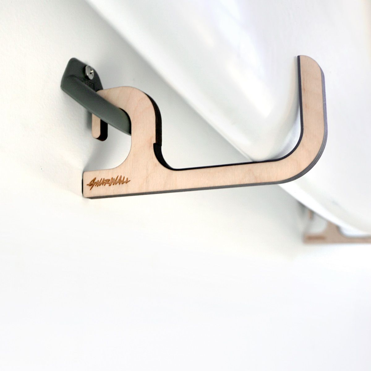 Shepps/Gnarwall Acrylic Horizontal Surfboard Hanger - Wall Mounted Board Rack & Hook for Surf, Skate, Snowboard Storage - Perfect for Garage, Bedroom, or Beach House Organization