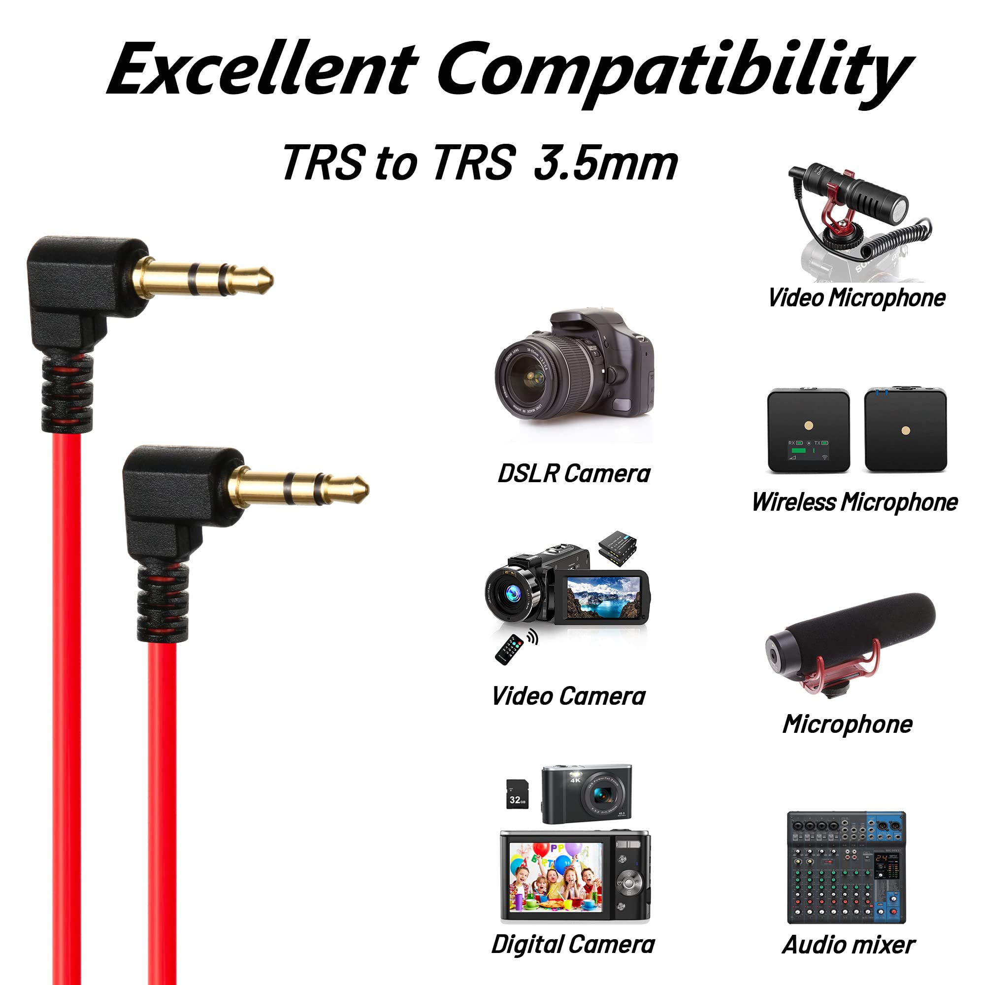 Premium 3.5mm TRS to TRS Microphone Cable - 1/8