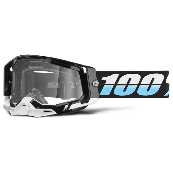 100% Racecraft 2 Clear Lens - High Performance Motorcycle Goggles for Racing & Off-Road Riding - Perfect for Motocross, ATV & Dirt Bike Adventures