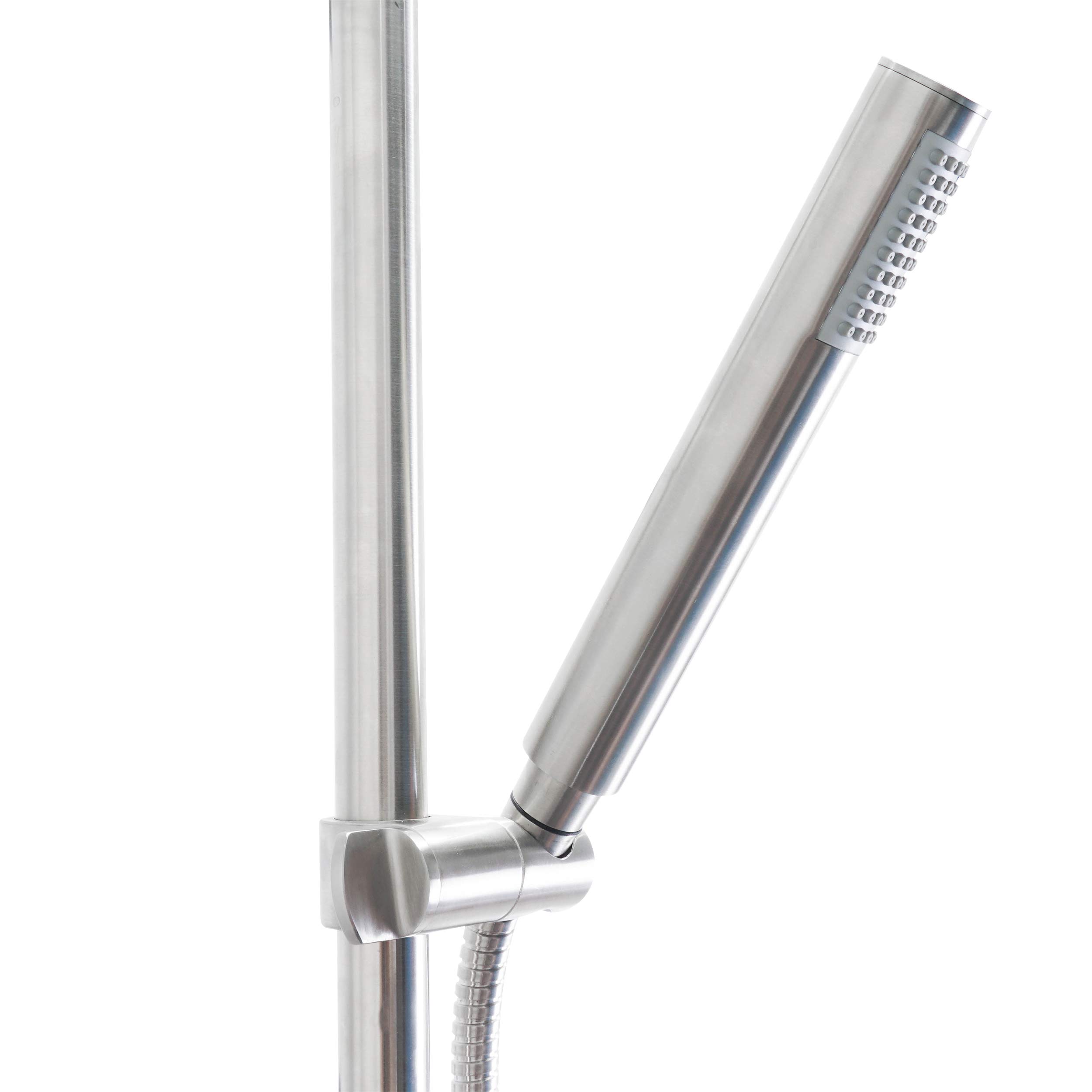 Boann Spa 304 Stainless Steel Shower System with Adjustable Rainfall Showerhead & Handheld Shower - Complete Bathroom Set with Tub Spout for Luxurious Spa Experience at Home
