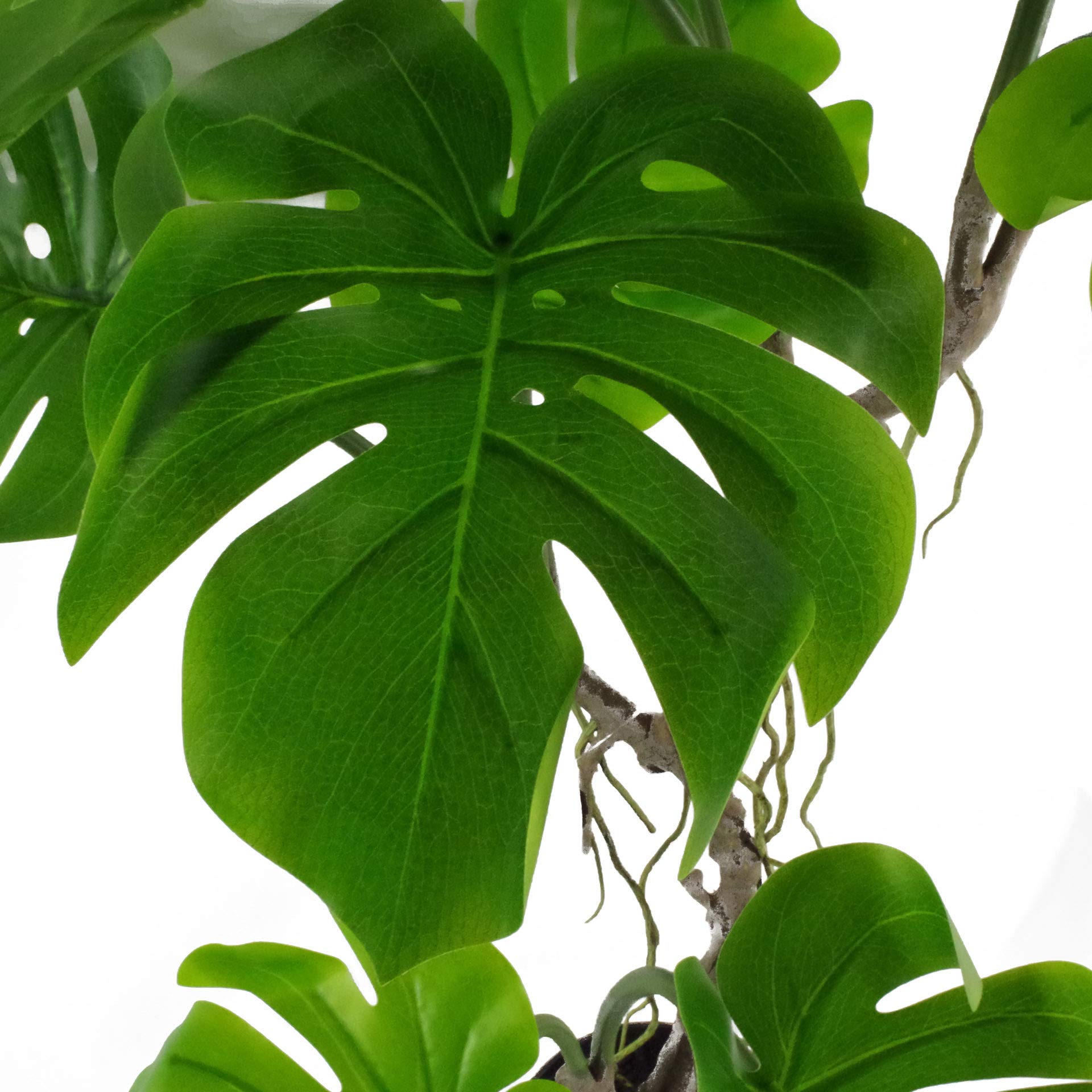 70cm Artificial Monstera Stem Plant - Realistic Twisted Leaf Design for Home Decor, Office, Wedding & Party Arrangements