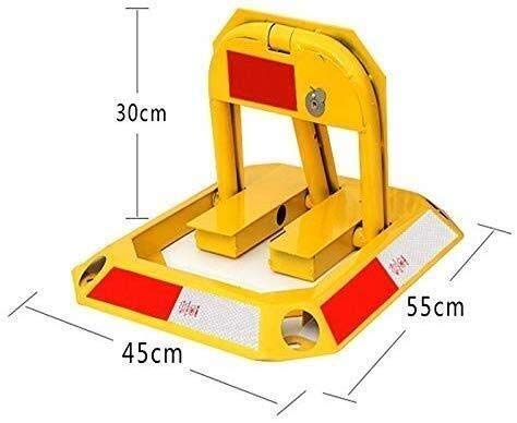 Heavy Duty Parking Lock - Anti-Theft Parking Barrier & Bollard for Securing Car Spaces - Thick Crash-Proof Star Anise Design, No Drilling Required (Perfect for Residential Driveways, Commercial Lots & Private Parking Enforcement)