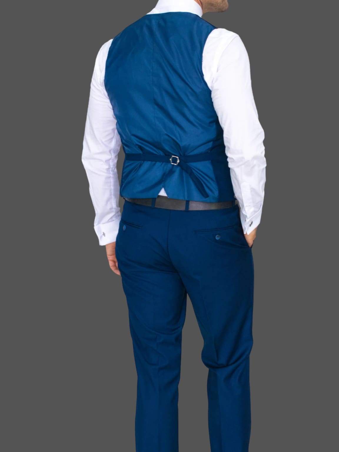 Cavani Jefferson Navy Waistcoat for Men | Slim Fit Formal Vest | Business & Wedding Attire | Perfect for Office, Prom & Special Occasions