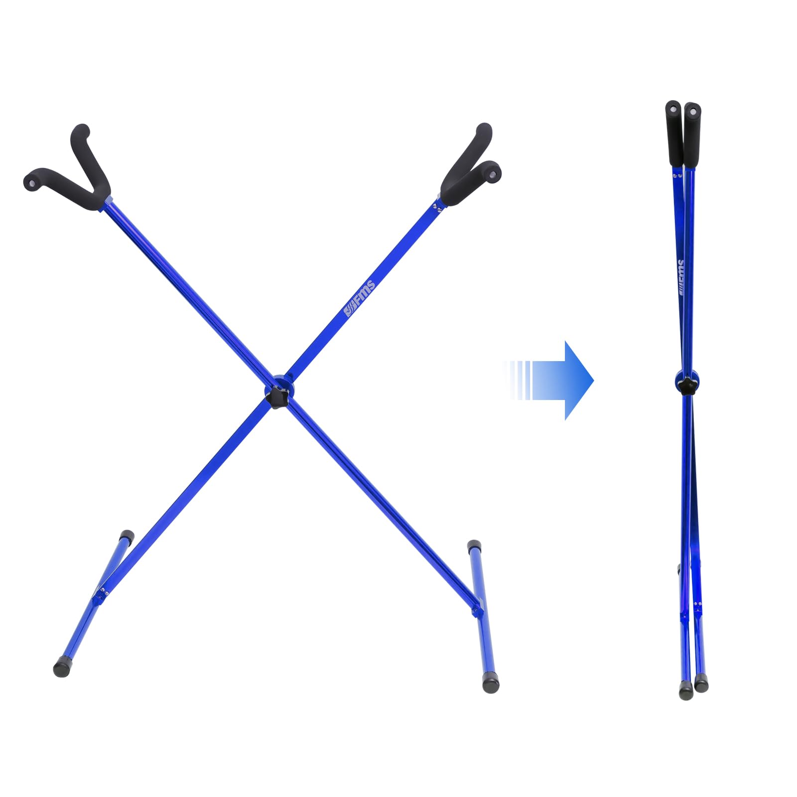 FMS RC Airplane Stand V2 - Model Airplane Display Holder & Work Stand for RC Planes (Blue) - Perfect for RC Hobbyists, Repair & Maintenance, and Airplane Storage