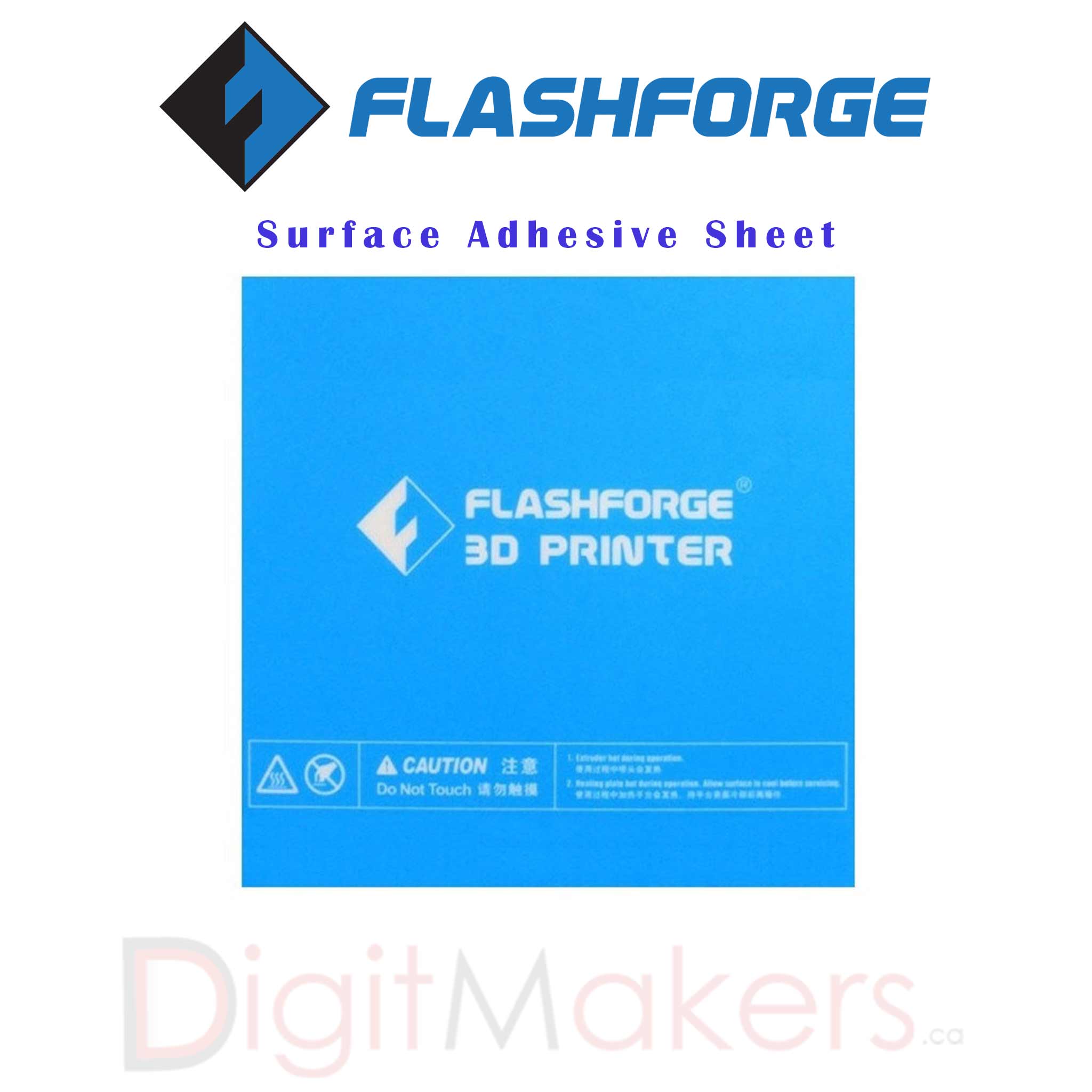 Flashforge 3D Printer Build Surface Adhesive Sheet - High-Temp Resistant Sticker for Creator Pro, Adventurer 3 & More - Perfect for Smooth Printing & Easy Model Removal