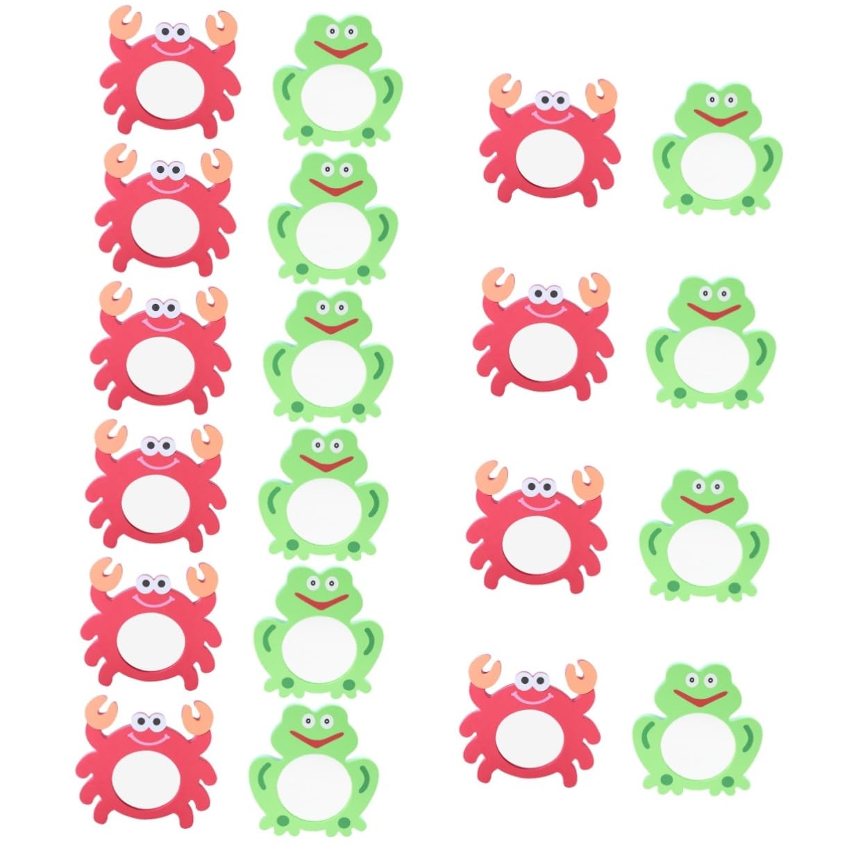 VICASKY 20 Pcs Cartoon EVA Bathtub Mirror Toys for Kids - Waterproof Bath Time Fun, Floating Bathroom Accessories for Toddlers & Babies - Perfect for Sensory Play and Learning During Bath Time