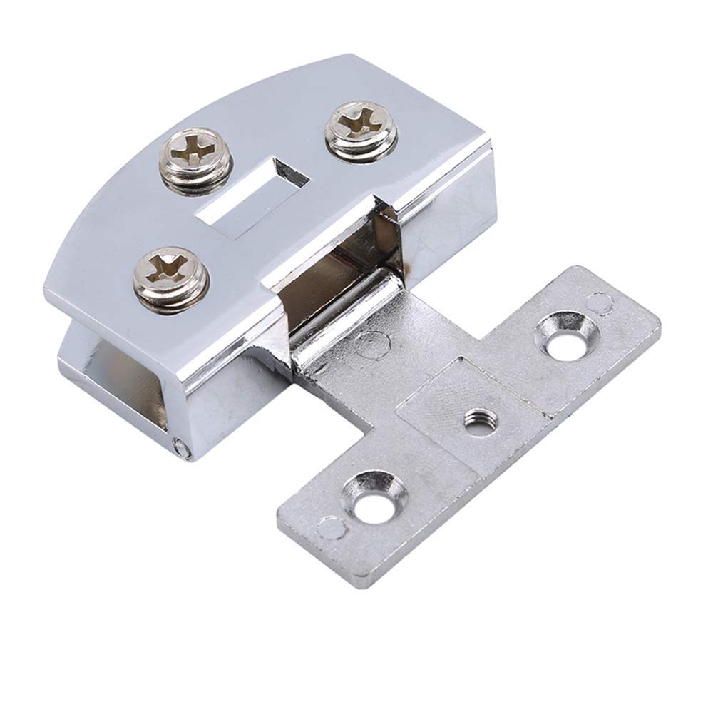 2-Pack Stainless Steel Glass Door Hinges for Cabinets & Wine Cabinets - Heavy Duty Non-Porous Glass Clamps & Door Hardware (Large Size) - Perfect for Kitchen, Bathroom & Bar Cabinet Installation
