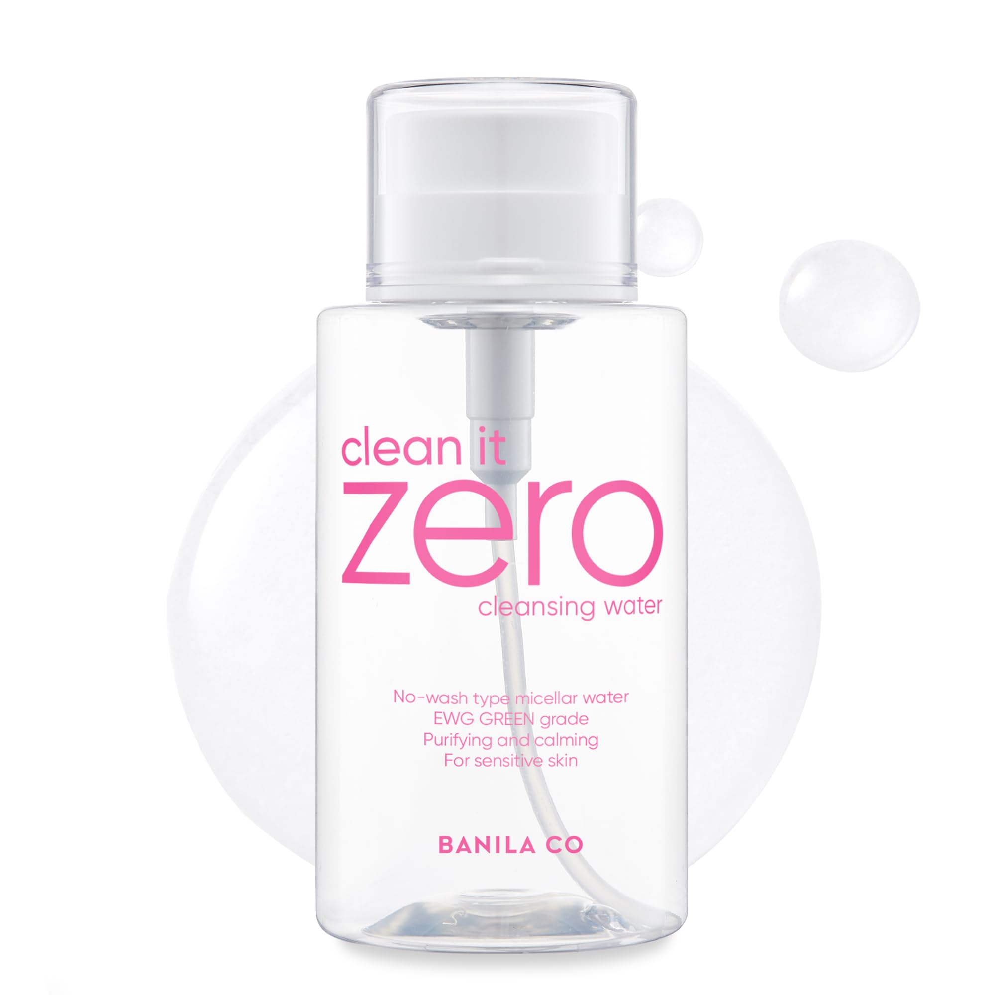 Banila Co Clean It Zero Pure Cleansing Water - Gentle Micellar Cleanser for Sensitive Skin | Oil-Free Makeup Remover & Facial Cleanser (310ml/10.48oz) | Perfect for Travel, Daily Skincare & Quick Makeup Removal