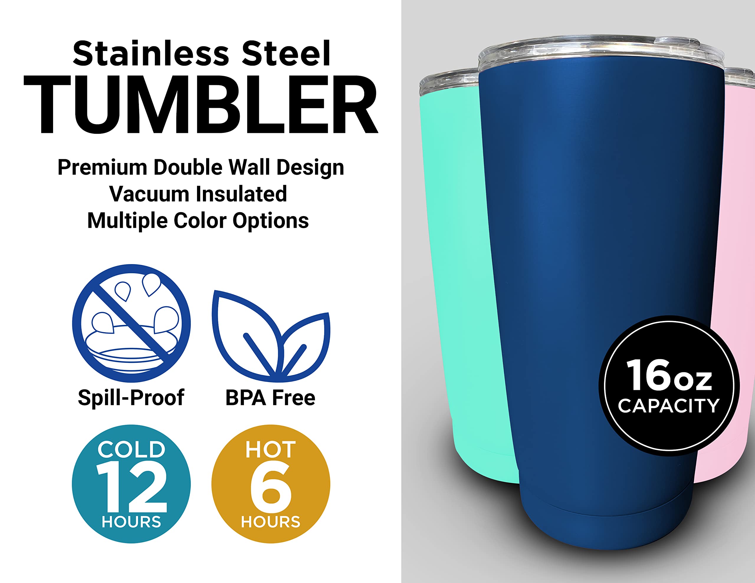 20 oz Insulated Stainless Steel Tumbler with Hibiscus Flower Design - White | Double-Wall Vacuum Insulated Cup for Hot & Cold Drinks | Perfect for Coffee, Tea, Beach, Office & Outdoor Activities