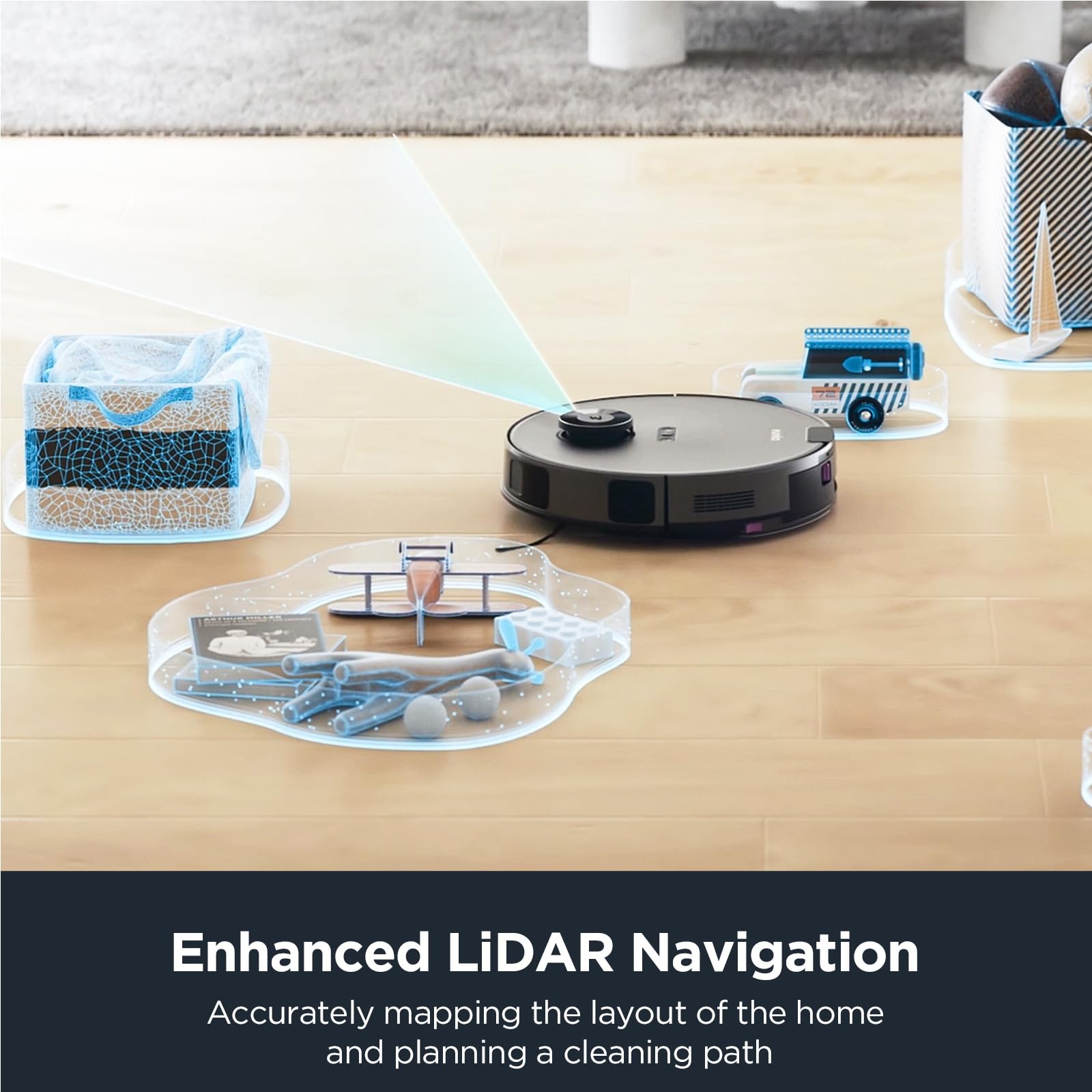 Eureka E10s Robot Vacuum and Mop Combo with Self-Emptying Station - 4000Pa Strong Suction for Pet Hair, Carpets & Hard Floors - 45-Day Capacity, LiDAR Navigation, App Control - Perfect for Pet Owners and Busy Households