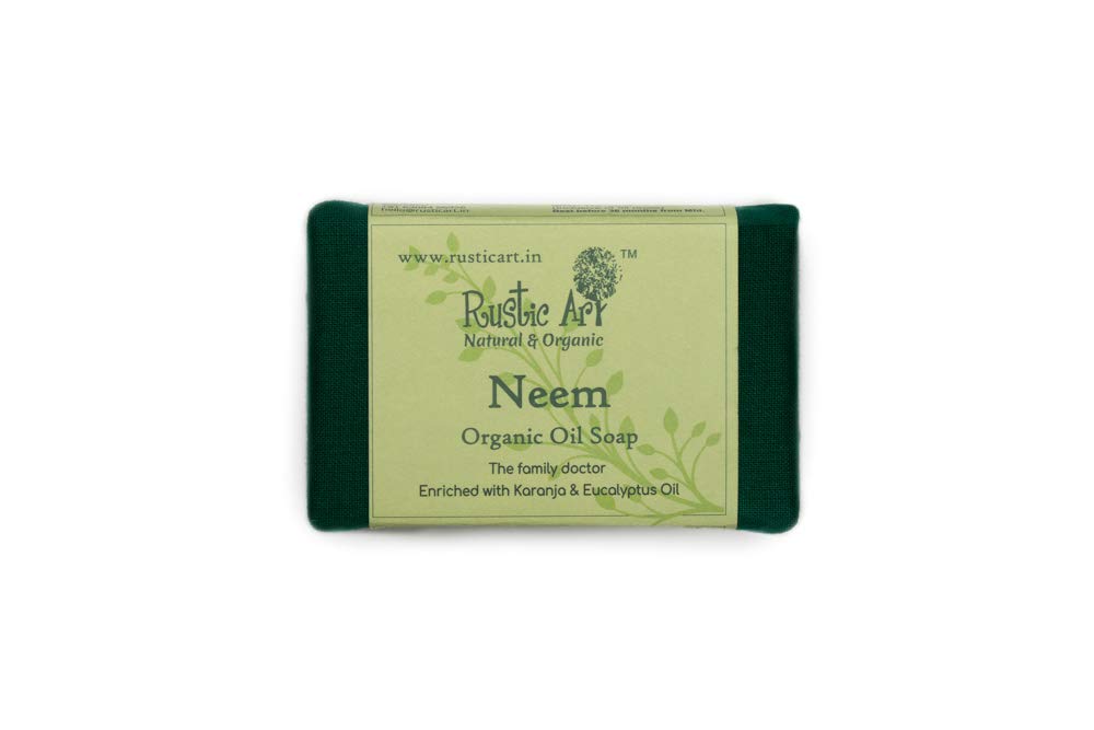 Organic Neem Basil Soap for Acne Treatment - 100g (Pack of 2) | Natural Body Wash for Back & Face Acne | Vegan, Cruelty-Free Skincare for Men & Women | Perfect for Daily Cleansing & Sensitive Skin Care