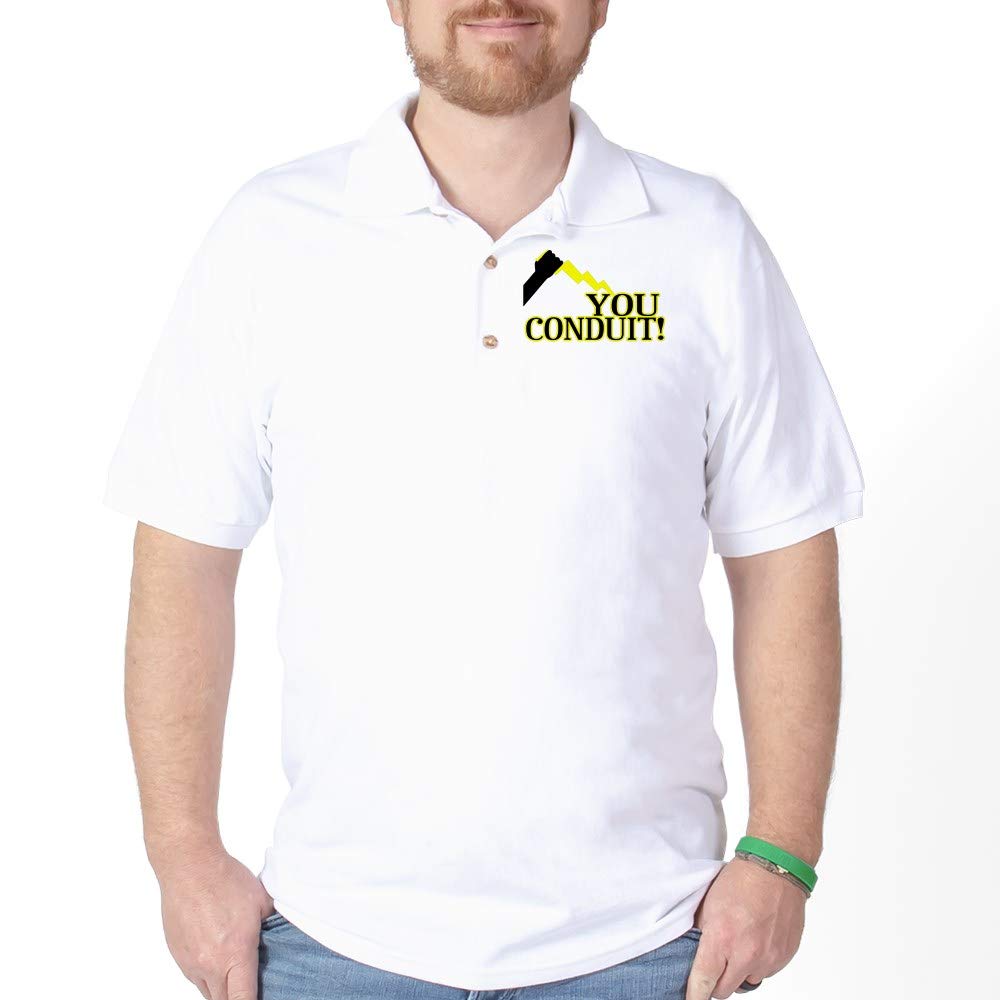 CafePress You Conduit Golf Shirt - Men's Performance Polo for Golf & Casual Wear - Moisture Wicking & Breathable Fabric for Comfort on the Course or Office