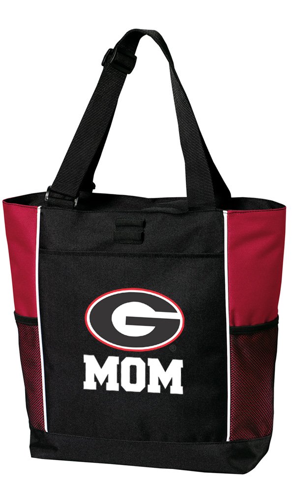 Georgia Bulldogs Mom Tote Bag - University of Georgia Proud Mother Tote for Beach, Travel & Game Day - Durable Canvas Grocery Shopping & School Essentials Bag